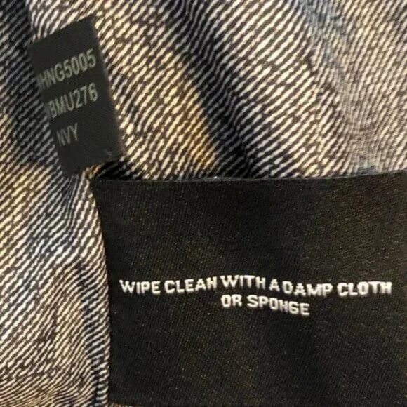 NWT WILSON'S LEATHER x BLACK RIVET Vegan Leather Moto Jacket Navy S MSRP $180 - Picture 9 of 9